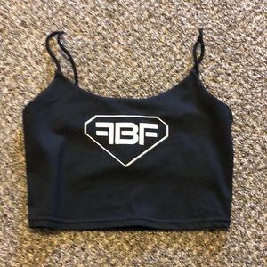 ETHOS Fit Body Fusion Cropped Black Tank size M